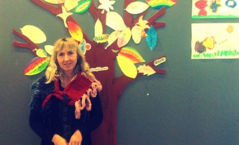 Puttaprjónsslæðutrefilsáskorun frá Litlu íþróttahátíðinni.